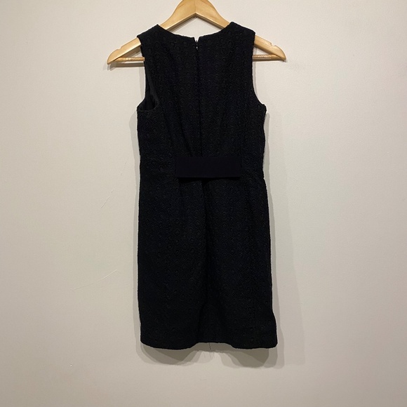Theory Gwideen Bonded Eyelet Shift Mini Black Dress Size 0 - Picture 4 of 6